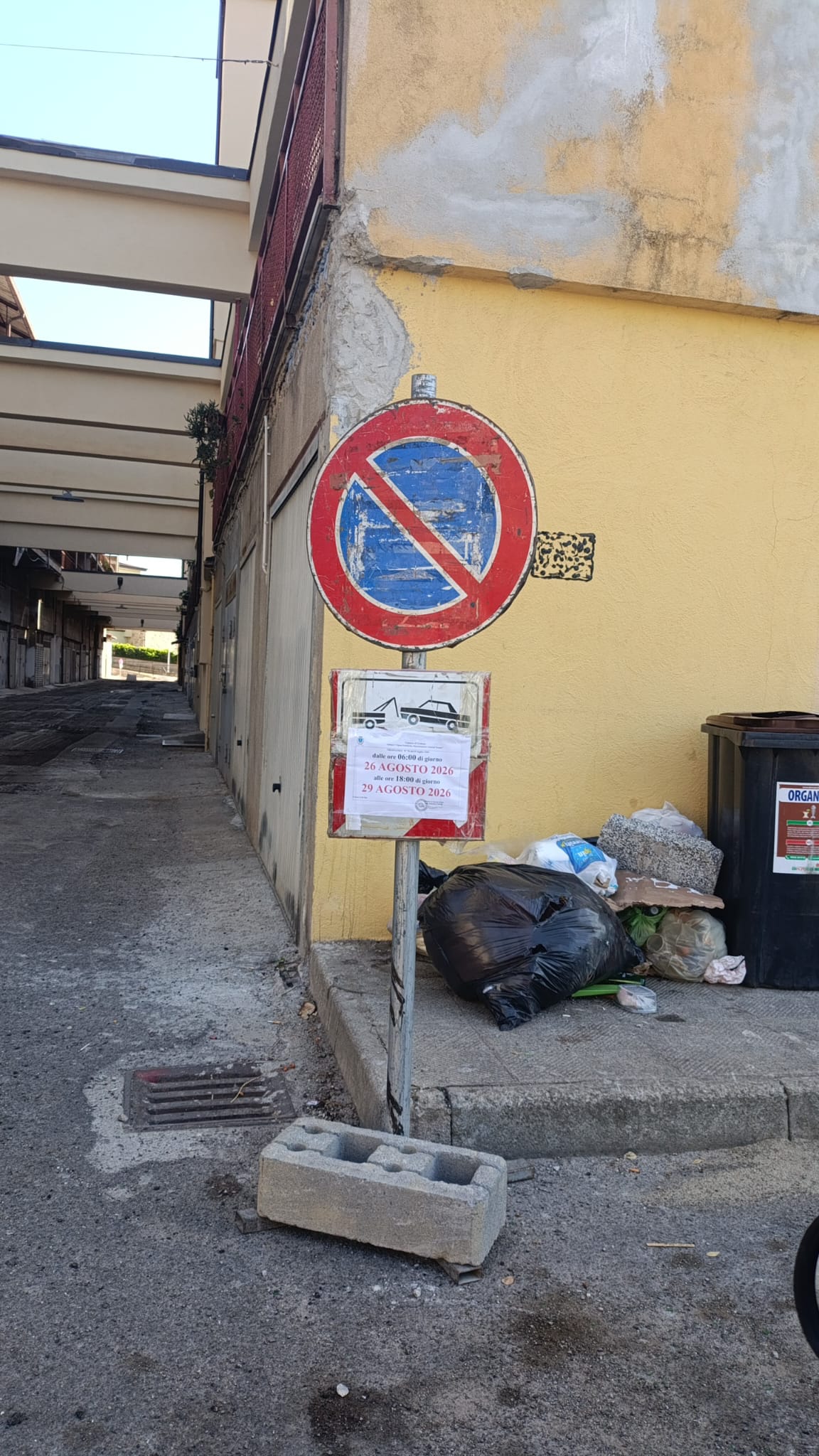 Segnaletica temporanea di divieto di sosta con rimozione dal 26 al 29 agosto 2026